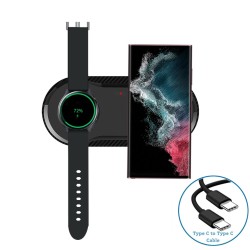 CargadoresCargador magnético inalámbrico 2 en 1 - para Samsung - iPhone - Apple Watch - 20W