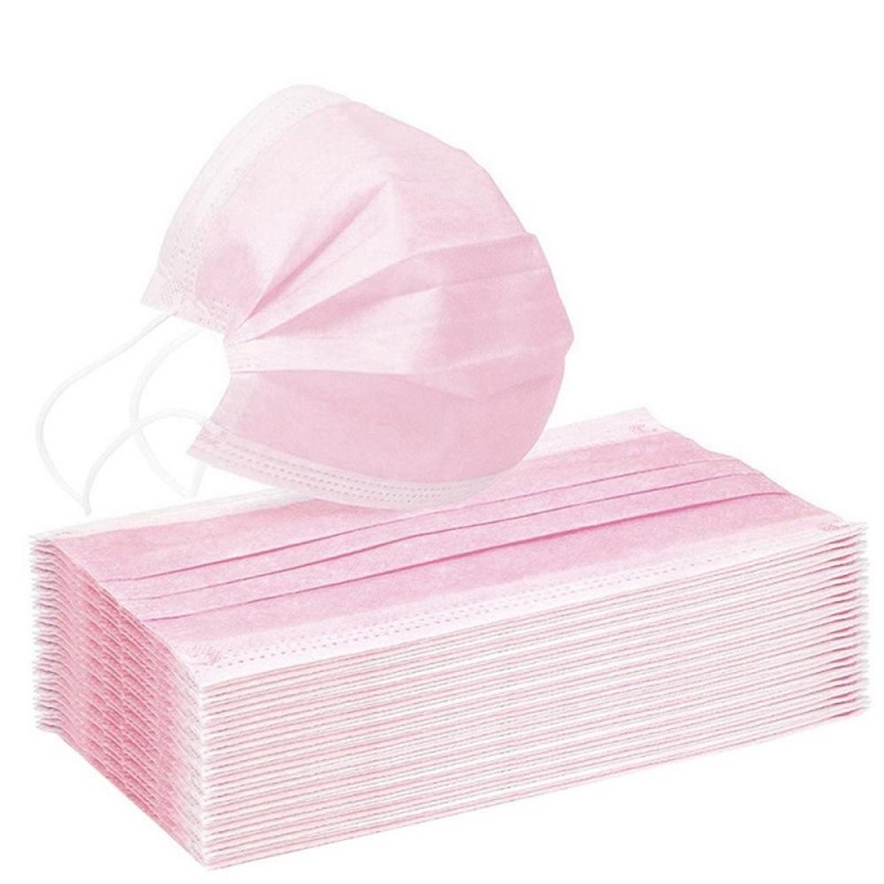 Mascarillas bucalesMascarilla protectora bucal/facial - desechable - antibacteriana - rosa