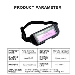 CascosGafas de soldadura fotoeléctrica automática - solar - gafas de oscurecimiento automático