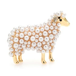 BrochesBroche de oveja con perlas