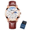 CHENXI - sports Quartz watch - waterproof - leather strap - brown / whiteWatches