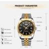 RelojesCHENXI - reloj de cuarzo de lujo - cronógrafo - calendario doble - resistente al agua - acero inoxidable