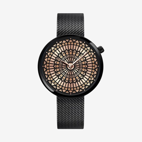 RelojesSHENGKE - reloj de cuarzo de lujo - resistente al agua - correa de malla de acero