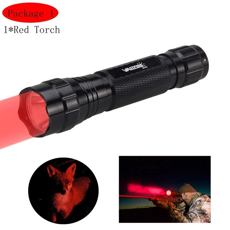 LinternasQ5 T6 - 5000lm - linterna LED - batería 18650 - cargador USB - luz roja