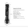 LinternasQ5 T6 - 5000lm - linterna LED - batería 18650 - cargador USB - luz blanca