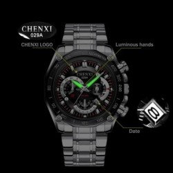 CHENXI - luxury Quartz watch - luminous - waterproof - stainless steelWatches