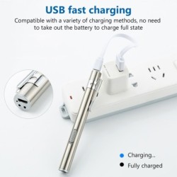 LinternasMini linterna USB - enfermería - médicos - acero inoxidable