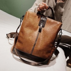 MochilasMochila vintage de piel - bandolera - gran capacidad