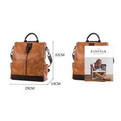 MochilasMochila vintage de piel - bandolera - gran capacidad