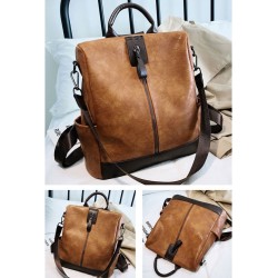 MochilasMochila vintage de piel - bandolera - gran capacidad