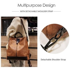 MochilasMochila vintage de piel - bandolera - gran capacidad