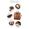 MochilasMochila vintage de piel - bandolera - gran capacidad