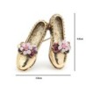 BrochesBroche retro - zapatos dorados / flores pedrería