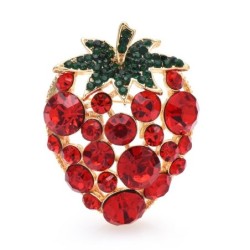 BrochesFresa de cristal rojo - broche