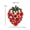 Red crystal strawberry - broochBrooches