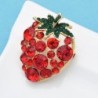 Red crystal strawberry - broochBrooches