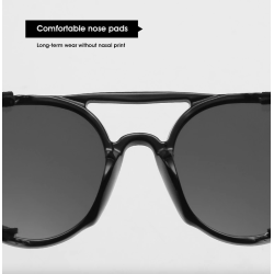 Gafas de solGafas de sol steampunk redondas - decoración cuero - unisex