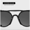 Gafas de solGafas de sol steampunk redondas - decoración cuero - unisex