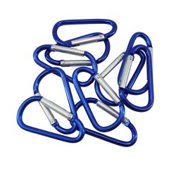 llaveroMosquetón de metal - llavero - hebilla clip-lock - forma de D - 10 piezas