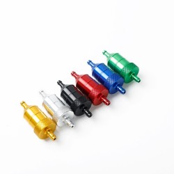 Partes de motosFiltro de aluminio para motocicleta gas / combustible / gasolina / aceite - con clips - 6 mm