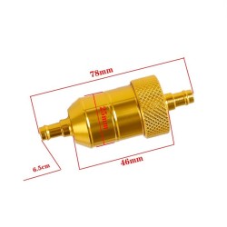 Partes de motosFiltro de aluminio para motocicleta gas / combustible / gasolina / aceite - con clips - 6 mm