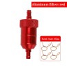 Partes de motosFiltro de aluminio para motocicleta gas / combustible / gasolina / aceite - con clips - 6 mm
