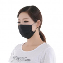Mascarillas bucalesMascarillas protectoras faciales / bucales - desechables - 4 capas - negro - 50 piezas