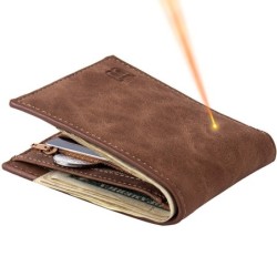 Short leather wallet - cards holder - with zipperWallets