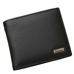 Classic men's wallet - card holder - zipper - genuine leatherWallets