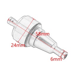 Partes de motosFiltro de gasolina / combustible / aceite para moto - universal - aluminio - 6 mm