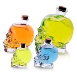 BarJarra de cristal en forma de calavera - para vodka / whisky / vino - 180ml - 400ml - 750ml