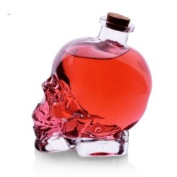 BarJarra de cristal en forma de calavera - para vodka / whisky / vino - 180ml - 400ml - 750ml