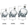 BarJarra de cristal en forma de calavera - para vodka / whisky / vino - 180ml - 400ml - 750ml