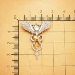 Tooth / wings / crystal - dentist broochBrooches