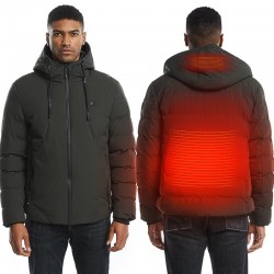 ChaquetasUSB - chaqueta térmica eléctrica con capucha / cremalleras