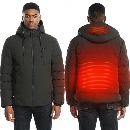 USB - electric heated thermal jacket with hood / zippersJackets