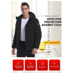 USB - electric heated thermal jacket with hood / zippersJackets