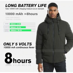 USB - electric heated thermal jacket with hood / zippersJackets