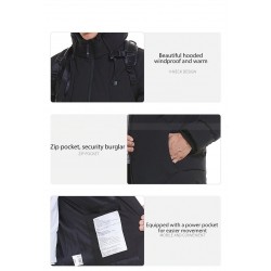 ChaquetasUSB - chaqueta térmica eléctrica con capucha / cremalleras