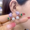 AretesTulipán / perla - pendientes de botón