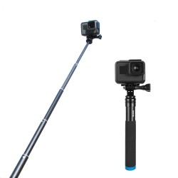 Palos selfiesPalo selfie de mano extensible - poste telescópico - aleación de aluminio - para GoPro / Xiaoyi / SJCAM