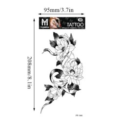 PegatinasRosas negras / flores - tatuaje temporal - pegatina