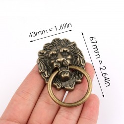 Alloy lion head - antique furniture handle - 67 * 43mm - 1 pieceFurniture