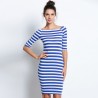 VestidosVestido a rayas con hombros descubiertos - slim