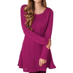 VestidosVestido corto de punto - suéter de manga larga