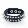 PulserasPulsera de cuero estilo punk - pinchos / remaches - unisex