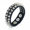 Punk style leather bracelet - spikes / rivets - unisexBracelets