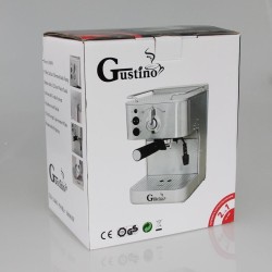 CocinaGustino 19 Bar - cafetera semiautomática - espumador de leche - acero inoxidable