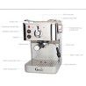CocinaGustino 19 Bar - cafetera semiautomática - espumador de leche - acero inoxidable