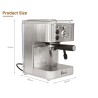 CocinaGustino 19 Bar - cafetera semiautomática - espumador de leche - acero inoxidable